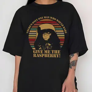 Give Me The Raspberry Shirt Spaceballs Parody Vintage Sunset Graphic Tee Funny Retro Sci Fi Movie Quote Dark Helmet TShirt for Fans