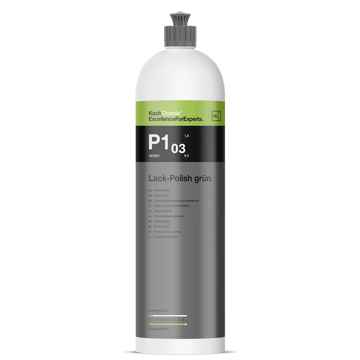 Koch-Polish Lack-Polish Grün P1.03 - 1.0 Gloss 9.5 Painting Repair Pen for All Paint Types, Protects & Maintains Finish