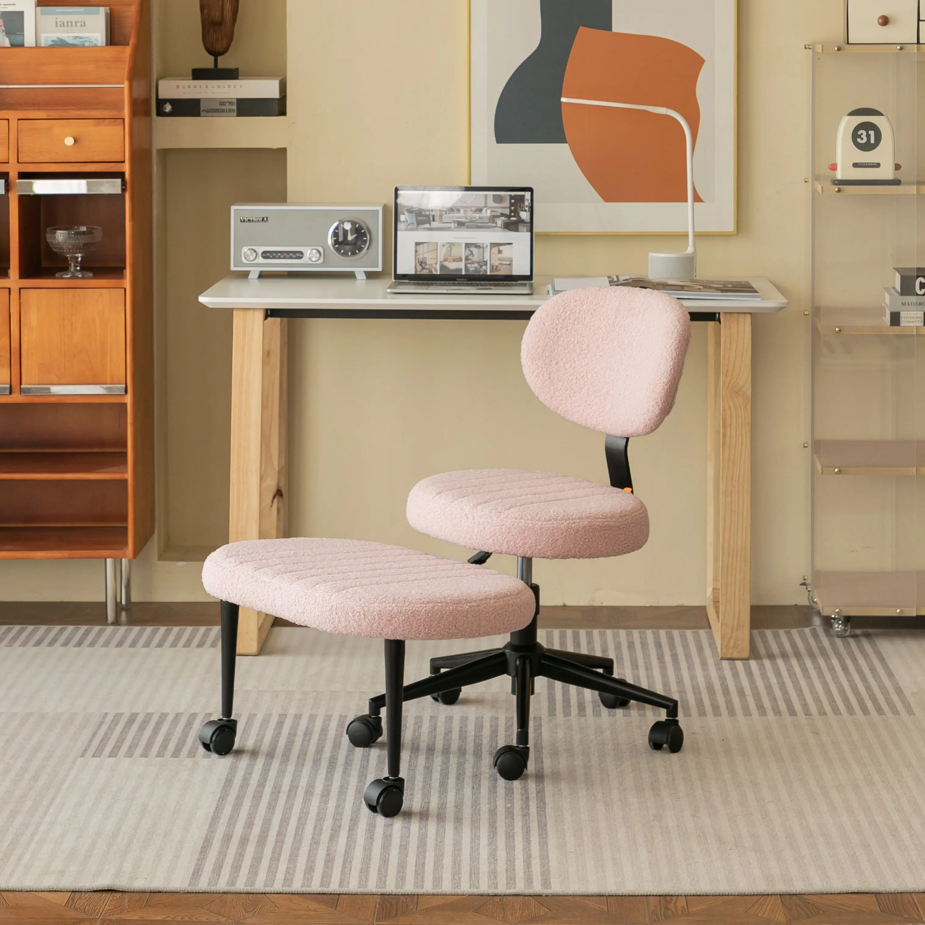 HipyMo Multifunctional Ergonomic Kneeling Chair — Height Adjustable Seat for ADHD, Meditation, Fidgeting & Leg Discomfort, with Back Support, Swivel Seat & Mobile Casters