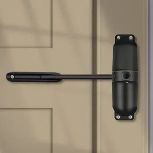 Safety Spring Door Closers, Adjustable Closing Hinge, Automatic Stopper Fire Rated, Convert Hinged Doors to Self Closing - Black