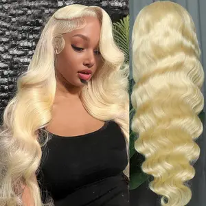 [30"=$109] 613 13x6 Lace Front Wig Human Hair 180 Density Body Wave&Straight Blonde Lace Front Wigs Human Hair 180% Density Full & Thick 613 HD Lace Frontal Wig Pre Plucked with Baby Hair for Women