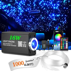 VASTFIRE Starlight Headliner Kit - 1000pcs 0.02in 6.6ft Fiber Optic Star Lights for Car with 16W RGBW, Music Sync, APP/Remote Control for Car Roof/Bedroom Ceiling