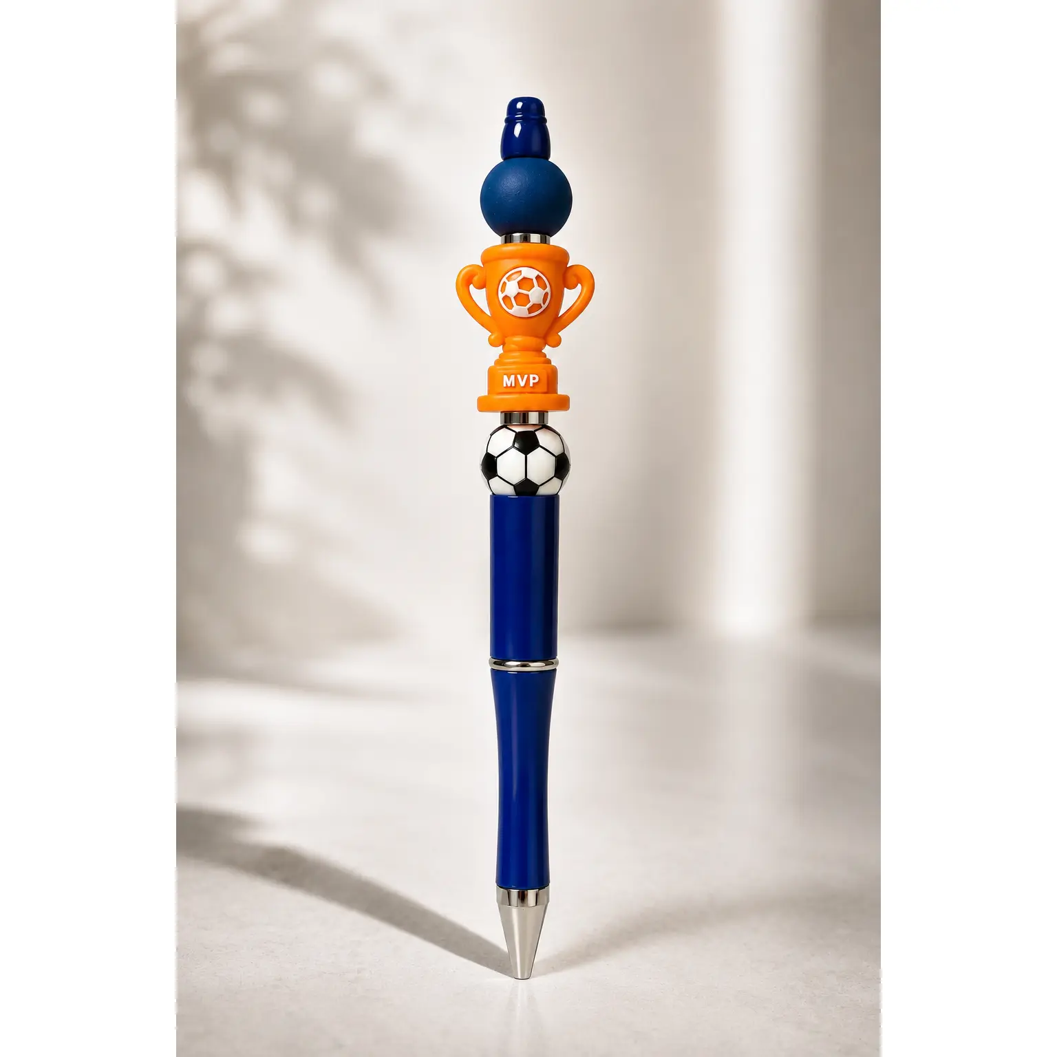 Pitch-Side Soccer Pen | Beads of Hope T1D – Handmade Silicone Bead Pen