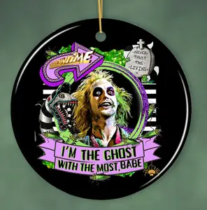 I’m the Ghost with the Most Babe Funny Horror Ornament, Ceramic And Acrylic Ornament, Christmas Ornament Decor Decoration