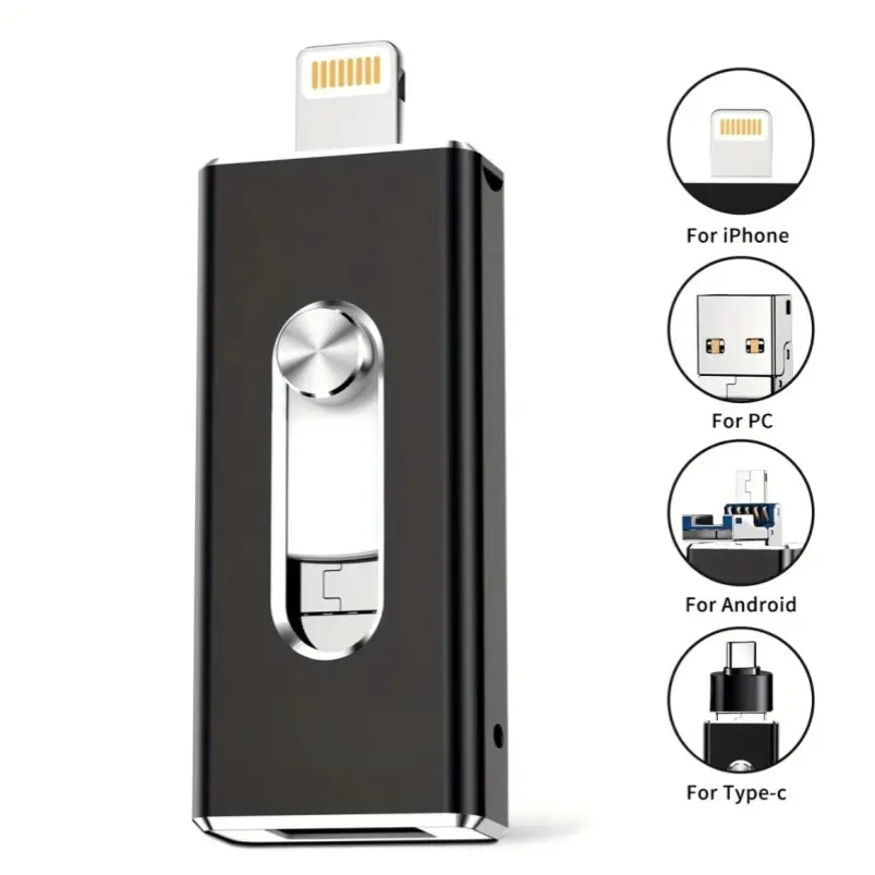 【3in1】Dual USB 3.0 & USB C Flash Drive 1TBCompatible with OTG enabled devices. With USB C interface and micro USB interface,