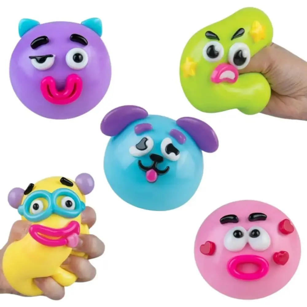 NEW Smushers Squishy Cutie Toy, Funny Face Curiosities Dog Face Swap Squishy, Soft Moldable Anxiety Stress Relief Toy, Portable Sensory Decompression Party Favors, Cute Squishies