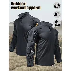 Men's Long-Sleeve Athlete Jacket - Multi-Pocket Sporty Breathable Outerwear, Durable Scratch-Resistant Workwear, Daily Outdoor Wear, Outdoor Clothing Ideal for Work, Hiking, Fishing