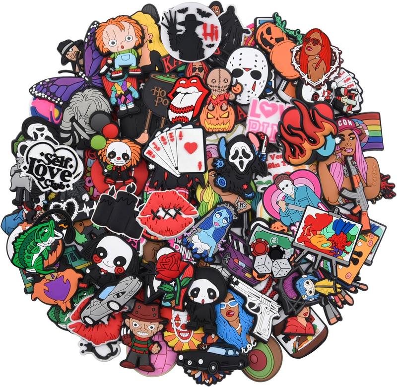 Lot of 30, 50, 100pcs Kid's Lovely Cartoon Shoe Charms Men Women Shoes Decoration for Boys Girls Birthday Gifts