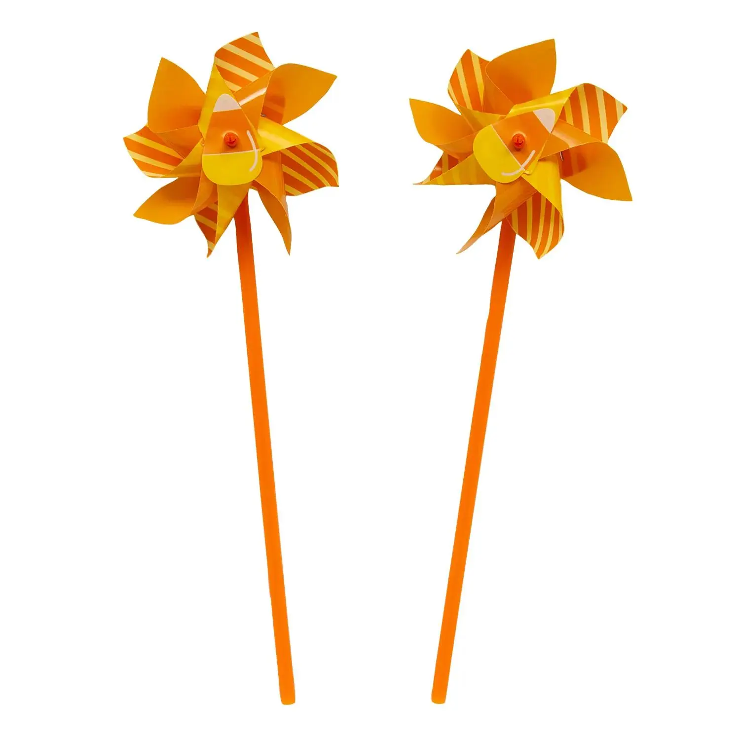 12 1/4" Halloween Candy Corn Plastic Pinwheels - 36 Pc., Gifts, Decoration