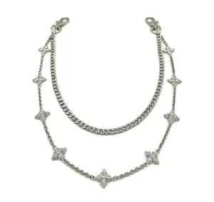 Men's Gold/Silver/Black Star Design Pant Chain – Stylish Accessory for Jeans