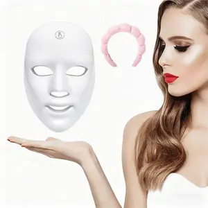 2027 New Light Therapy Mask, Skin Repair LED Face Mask, USB Charging, Simple Design, Ideal Gift, Includes Hairband
