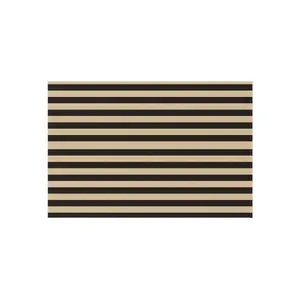 Black Stripes Outdoor Rug