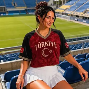Personalized Turkey Soccer Jersey, Custom Back Name Number Türkiye Fan Shirt for Men and Women