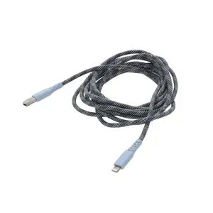 Rove RV10FTLUSBA 10 ft. Lightning to USB A Braided Cable - Extra Long Charging Cord for Mobile Devices - Assorted Color