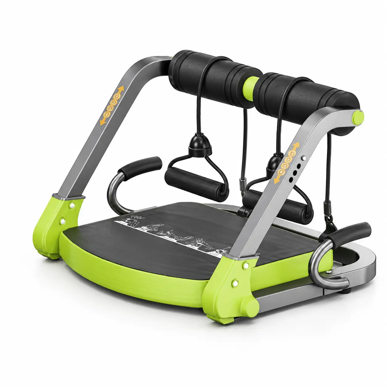 KBQ Sit-Up Exercise Equipment, 4-Level Adjustable Ab Crunch Machine Roll-up Machine, Core Trainer for Body Shaping & Muscle Building, Compact Abdominal Workout System for Home Gym Summervibes