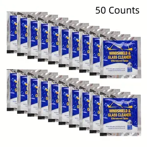 Car Window Cleaner Tablet, 50pcs Car Windshield Glass Cleaning Tablet, Universal Car Cleaning Tablet for Car, Window & Kitchen Glass