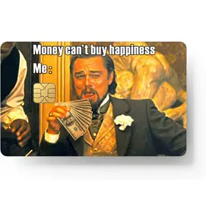 Money Can't Buy Happiness Credit Card Skin, Fun Meme Debit Card Skin, Bank, EBT, Metro, Key Card - Removable
