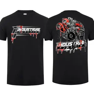 Industrial Injection Turbo Engine Graphic T-Shirt, Bold 2-Sided Design for Diesel Enthusiasts, Perfect Auto Performance Apparel for Mechanics and Car Lovers