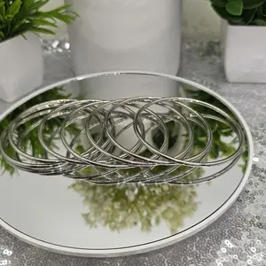 Yemaya Stainless Steel Bracelets Set - 7 Metal Rings Santeria Ocha Orisha