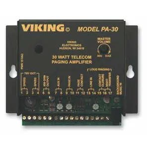212 MAIN Viking Electronics PA-30 30-Watts Paging Speaker, 3.5mm Audio Jack Telecom Audio Speaker with Phone Port Adapter, Easy Install