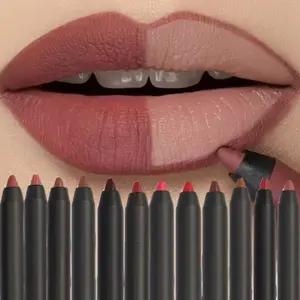 Lasting Lipliner Lipstick Pencil Matte Nude Contour Lip Tint - Waterproof, Long Lasting Glossy Lip Gloss Pen for Makeup and Lips