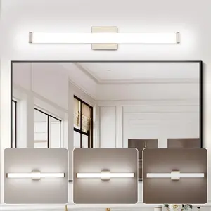 YHTlaeh Bathroom Vanity Light Brushed Nickel Square LED 33.5 inch 18W Dimmable Wall Bar Lighting Fixtures Over Mirror (Brushed Nickel, 33.5in Dimmable)