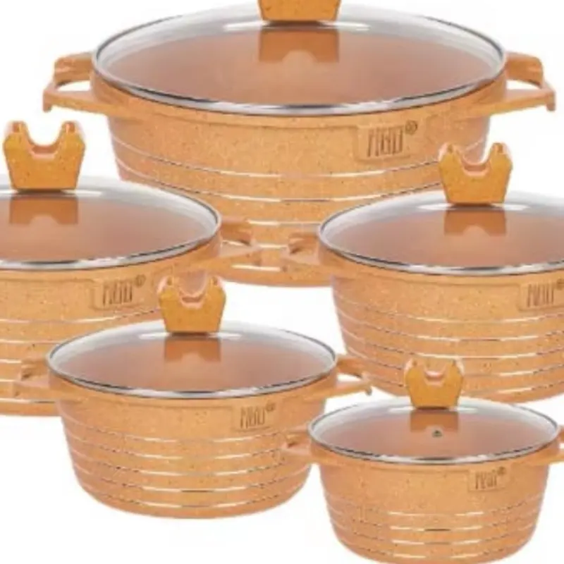 Premium Granite Nonstick Cookware Set – 5 Pieces (Multiple Colors Available)