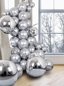 69pcs 4D Metallic Balloon Set Party Balloons Festival Dress-Up Decorative Balloons