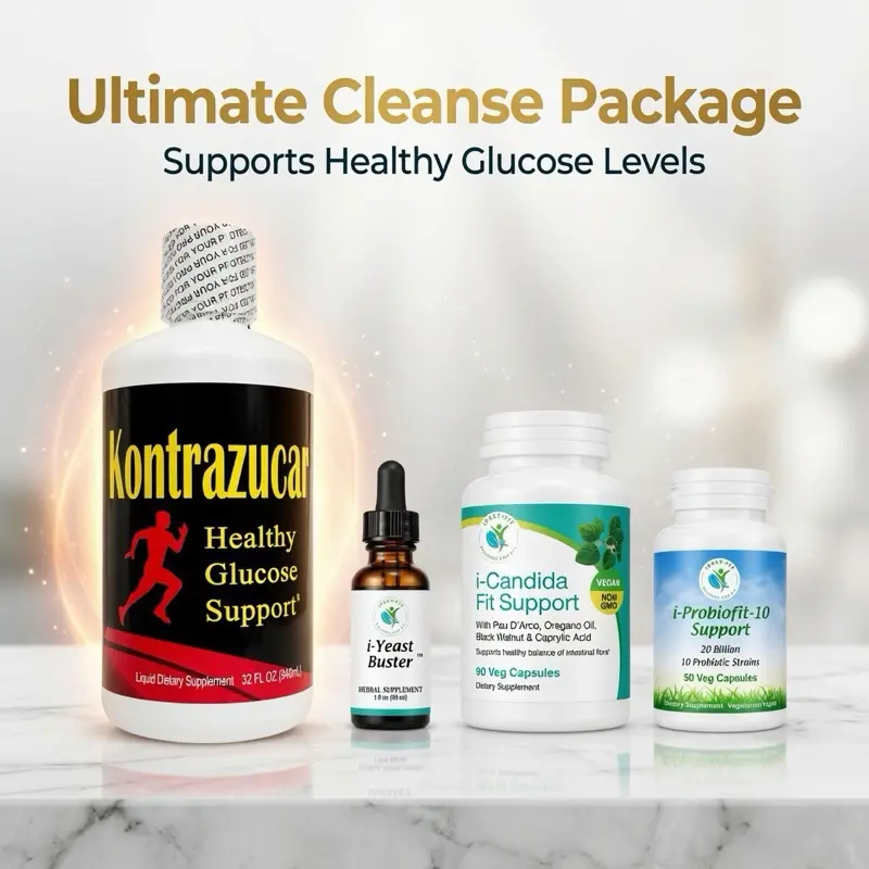 Men’s Ultimate Glucose Plus Cleanse Support Bundle, Dietary Supplement for Healthcare & Metabolism Boosting