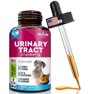 PetLuv Cat Dog Urinary Tract Infection Treatment Natural UTI Care Drops with Cranberry 2 fl oz for Kidney Stones Bladder Support