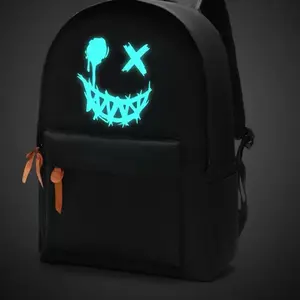 Fluorescent Astronaut Print Minimalist Large-Capacity Lightweight Double Shoulder Backpack – Casual, Convenient, All-Match School and Everyday Bag