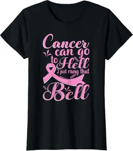 100% Cotton This Girl Got to Ring the Bell Chemo Grad Breast Cancer T-Shirt