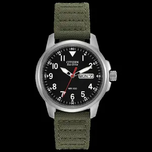 Garrison Citizen Strap Eco-Drive 180 Day-Date Men's Watch BM8180-03E