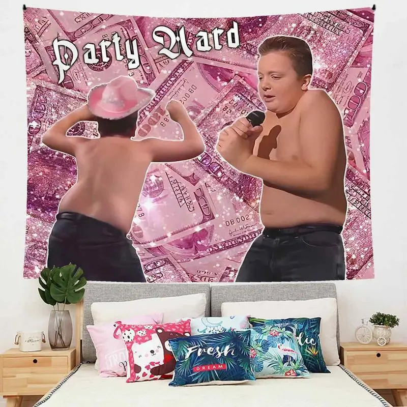 Tapestry Fun Children's Peach Skin Tapestry, Humorous Gibby Tapestry, Meme Tapestry Bedroom University Dormitory Wall Hanging, Decorative Tapestry