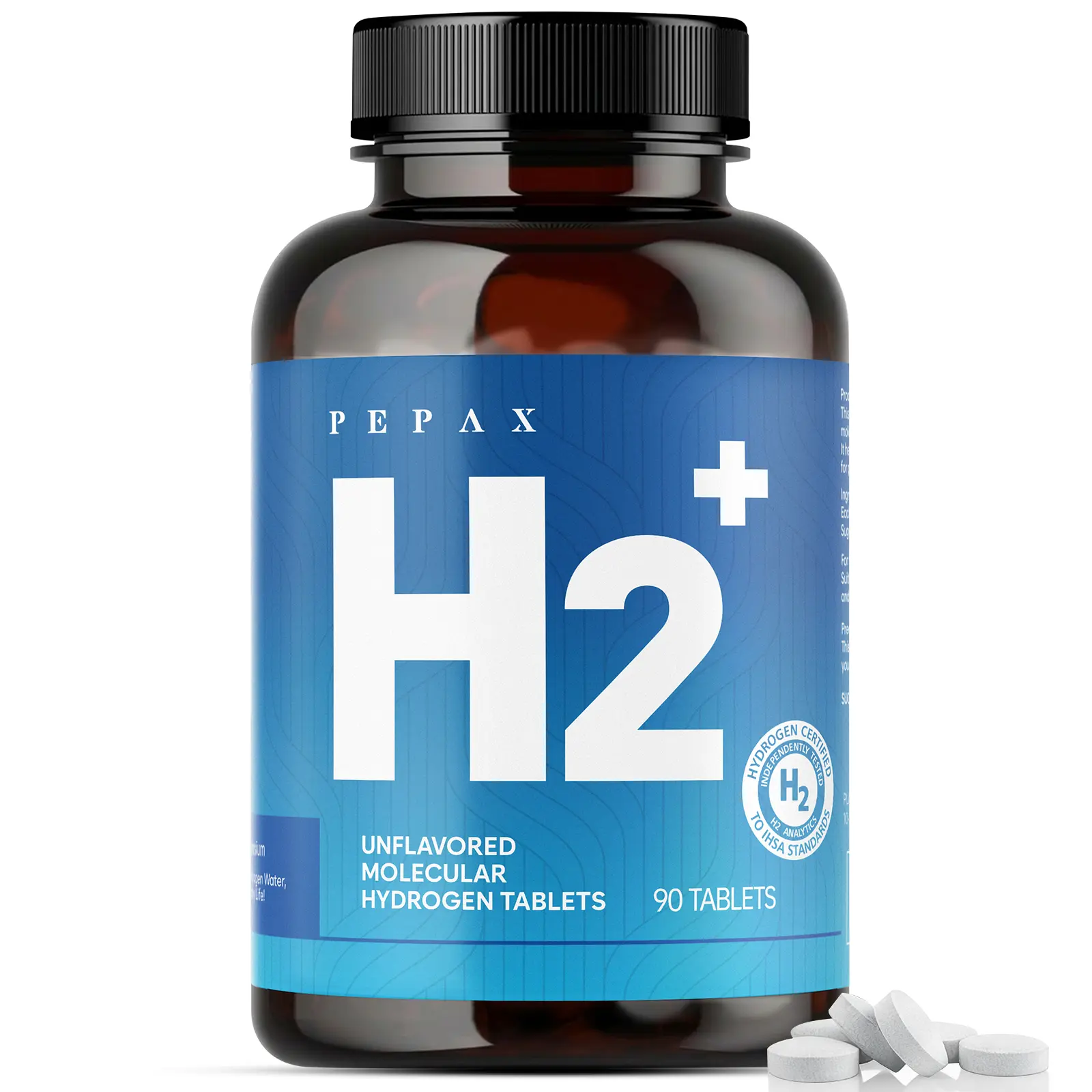 Magnesium-Infused Hydrogen Water Dietary Supplement Tablets, 108 PPM Molecular Hydrogen, 90 Count, Natural Fitness & Healthcare Support for Energy, Recovery, Hydration