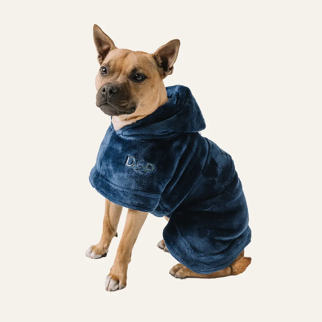 Darren & Phillip Calming Dog Robe - Anxiety Relief Fleece Coat - Matches Women's Robe
