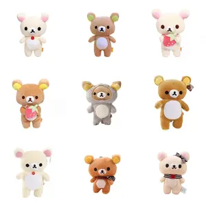 Strawberry Rilakkuma Plush Toys Kawaii Anime Bear Stuffed Doll Cute Teddy Bears Peluche Couple Gifts Kid's Xmas Present