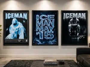 [No Frame] Ice Man Poster, Set of 3 Iceman, Fade-Resistant Poster, Ice Man Wall Art, Poster for fans,