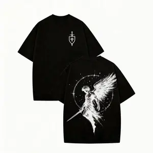 24-Hour Flash Sale — Angel’s Fall Men’s 100% Cotton Gothic Streetwear Dark Aesthetic T-Shirt