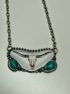 Western Steer Skull Necklace
