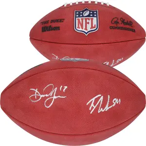 Tyler Warren and Daniel Jones Indianapolis Colts Autographed Duke Full Color Football - Fanatics Authentic Certified
