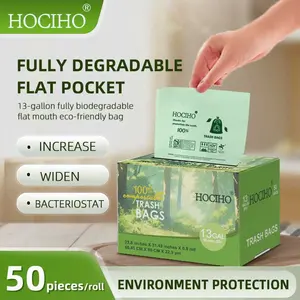 100% Home Compostable Liner Bags, 13 Gallon11.35 Liter, 100 Count, Extra Thick 0.71 Mil, Smal!  Kitchen Food Scrap Waste Bags, ASTM D6400US BPl, CMA and Europe OK Compost HomeCertified