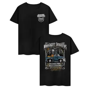 Midnight Runners Moonshine Tshirt - Fitted Short Sleeve Crew Neck Summer Cotton Tee with Advanced Digital Print - Classic