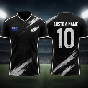 New Zealand Soccer Jersey Personalized, Custom Name Number Shirt, Kiwi Football Fan Gift, New Zealand Team Jersey