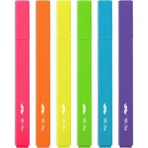 Aesthetic Highlighters No Bleed, 6 Pack, Assorted Colors, Chisel Tip, Cute Highlighters for Journaling, Highlighting, Underlining, Fast Dry, Back to School Supplies