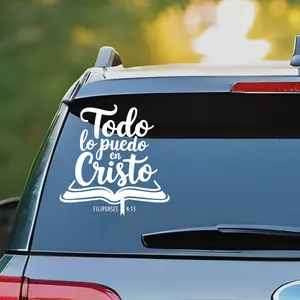 Todo lo Puedo en Cristo ,Car Decal Stickers - "Jesus, The Way, The Truth, The Life" Message, Perfect for Personal Use or as a Thoughtful Gift