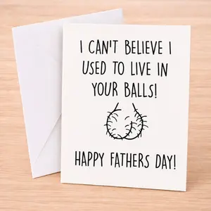 Funny Fathers Day Card for Dad- Gag Gift Card, Ready to Gift Fathers Day Card For Dad, Blank Inside with Envelope Funny card for Dad, Fathers Day Greeting Card