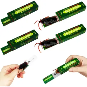 Funny Prank Kit– Gag Gum Set with Trick Lighter, Realistic Roaches Shock Gum Practical Joke with Package Shocking Prank Toys  for Halloween Fool's Day Party Favors