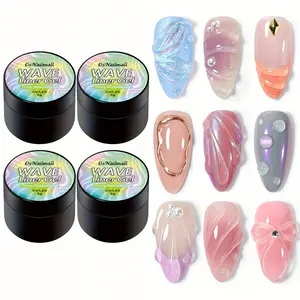 3D Wave Line Art Nail Gel, DIY Nail Art Gel, Low Allergenic Nail Art Gel for Creative Painting & Carving