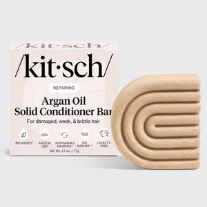 Kitsch Repairing Argan Oil Solid Conditioner Bar for Hair Care – Vegan, Made in USA, Paraben-Free for Damaged, Weak, and Brittle Hair, 2.7 oz